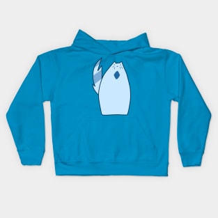 Tall Sky Blue Cat Kids Hoodie